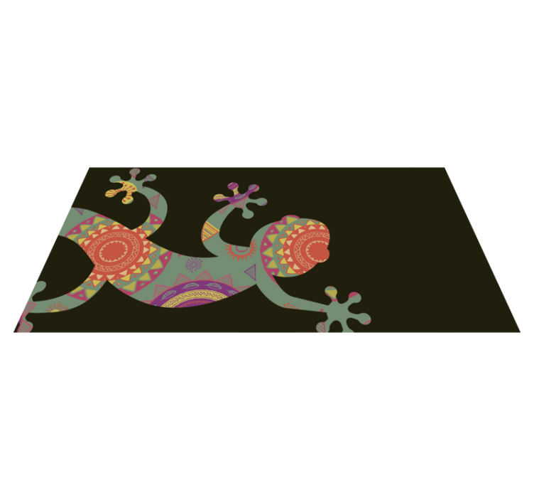 Vinyl Teppich Mandala bunte geometrische eidechse - TenStickers