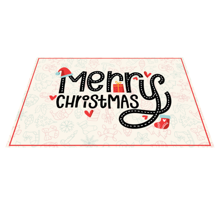 Vinyl Teppich Weihnachten fröhlicher gruß - TenStickers