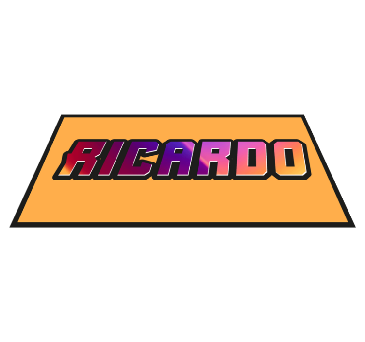 Vinyl teppich jugendzimmer mit individuellem textur-namen - TenStickers