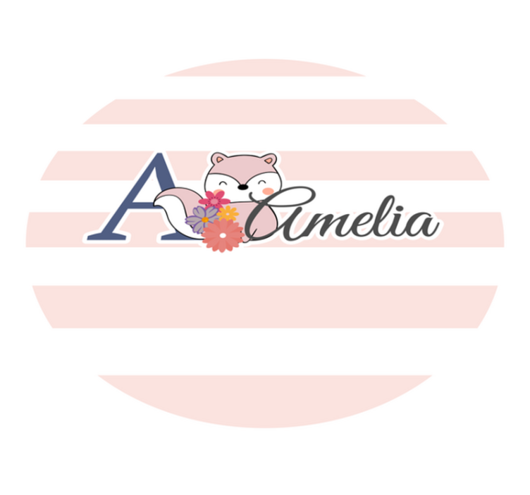 Vinyl Teppich mit Namen anpassbares fuchs-design - TenStickers