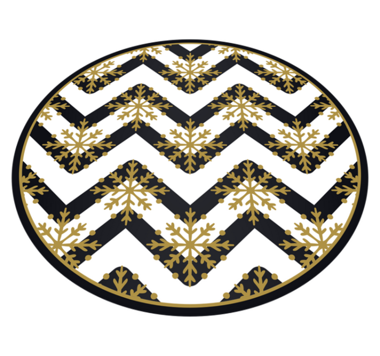 Vinyl Teppich Weihnachten chevron-schneeflockenmuster - TenStickers