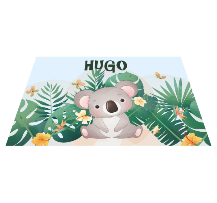 Vinyl Teppich mit Namen koala-thema - TenStickers