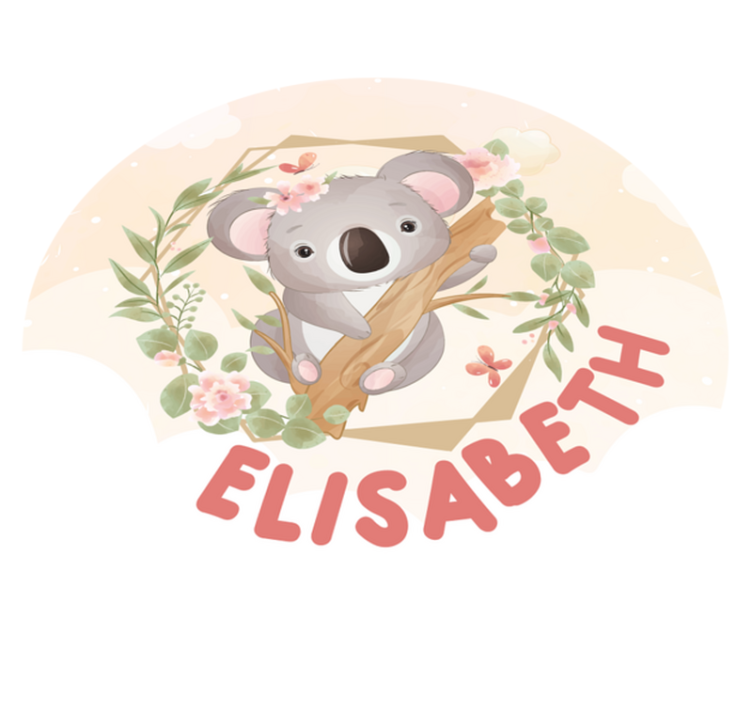 Vinyl teppich mit namen niedliches koala design - TenStickers