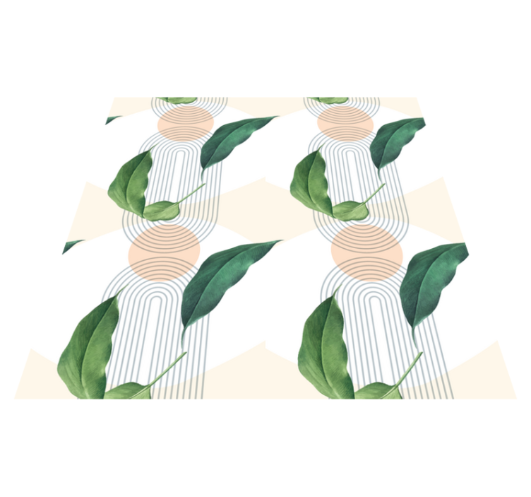 Vinyl Teppich Natur blattgeometrische muster - TenStickers