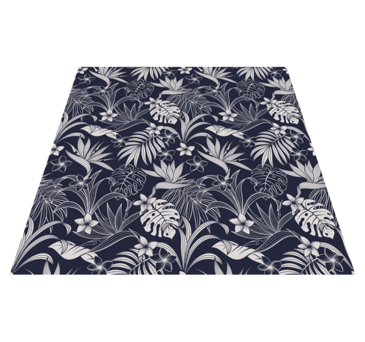 Vinyl Teppich Natur tropisches blumenmuster - TenStickers