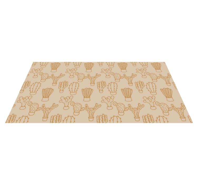 Vinyl Teppich Blumen kaktusillustration - TenStickers