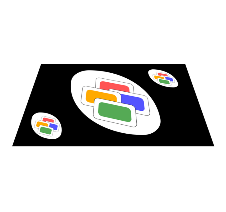 Vinyl Teppich Spiele schwarze klassische karte - TenStickers