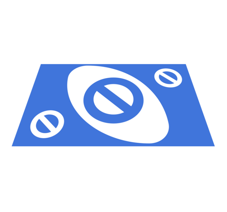 Vinylteppich kindlich blaue kreisgrafiken - TenStickers