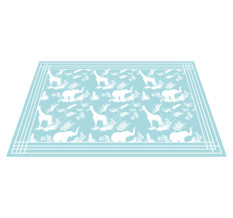 Vinyl Teppich Baby dschungelsafari-szene - TenStickers