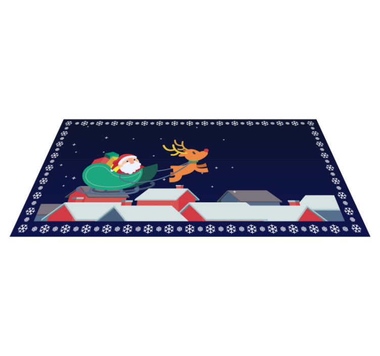 Vinyl teppich halloween santa's schlittenfahrt - TenStickers