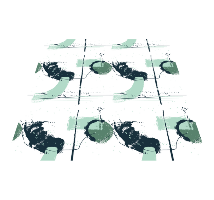 Vinyl Teppich minimalistisch abstrakte grüne striche - TenStickers