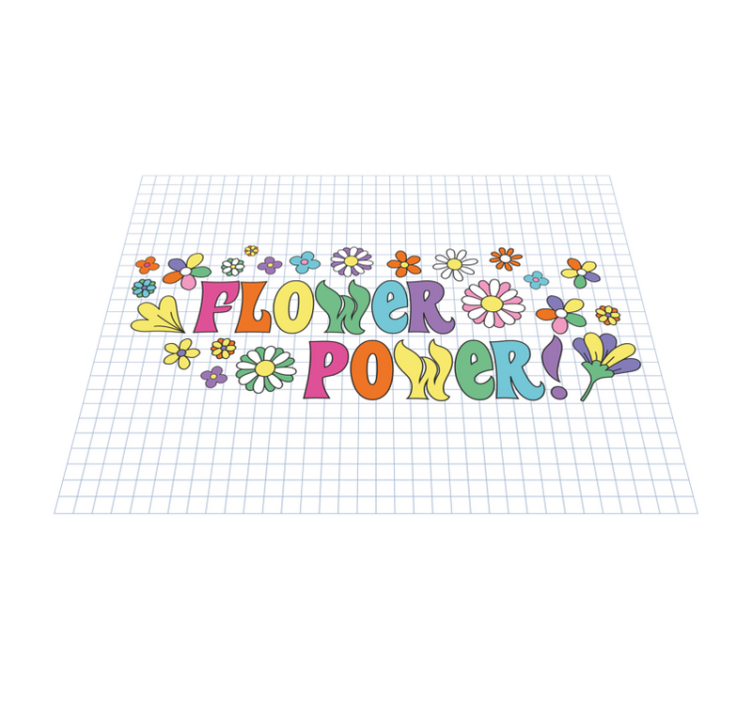 Vinyl Teppich Blumen flower-power-design - TenStickers