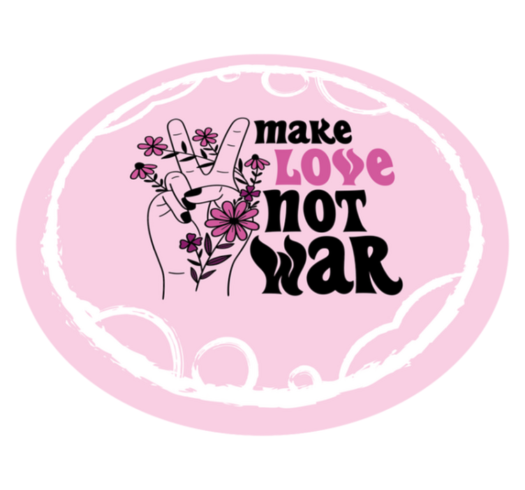 Vinyl Teppich Spruch friedliche liebesbotschaft - TenStickers