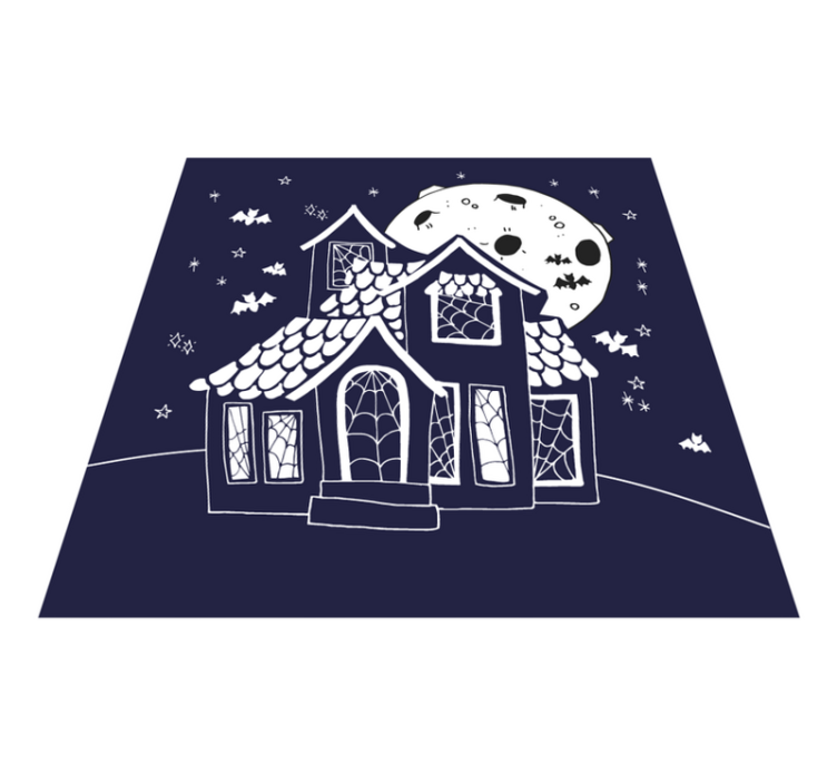Vinyl Teppich Halloween gruselige villa-kulisse - TenStickers