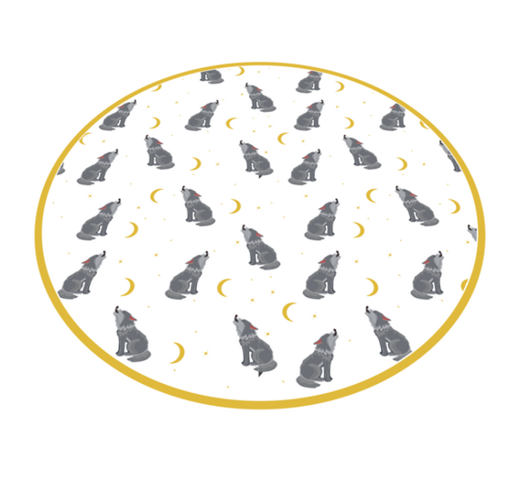 Vinyl Teppich Tiermuster wolf mond muster - TenStickers
