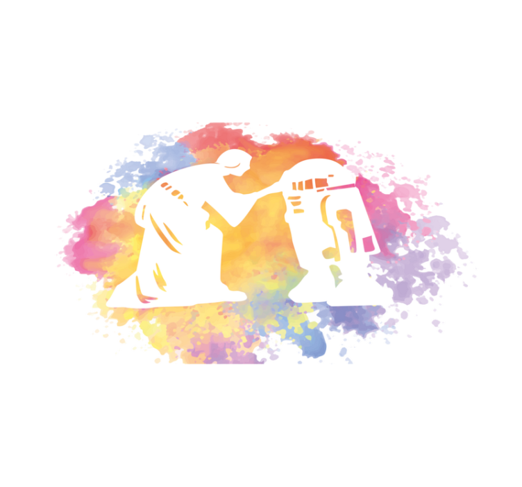 Vinyl Teppich Jugendzimmer aquarella galactic saga - TenStickers