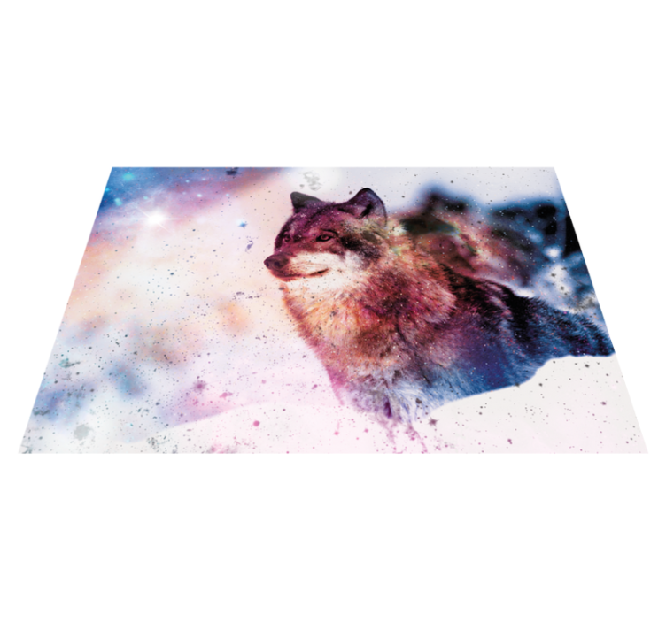Vinyl Teppich Tiere kosmisches wolfsbild - TenStickers