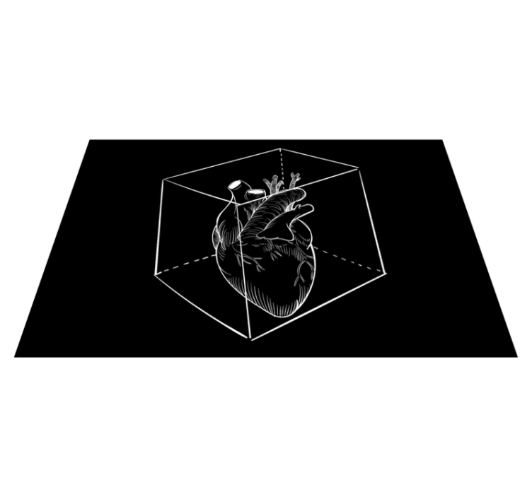 Vinyl Teppich modern herzillustration - TenStickers