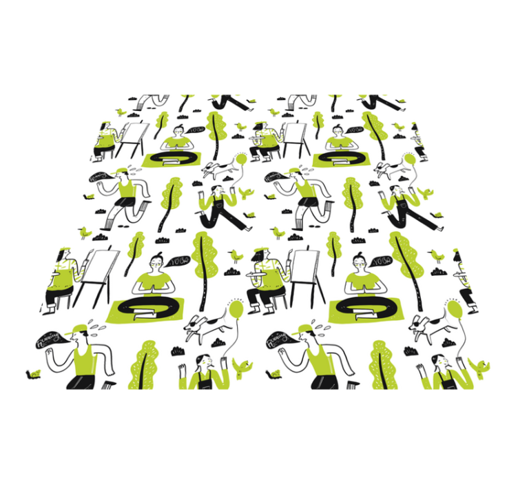 Vinyl Teppich Textur verspielte urbane szenen - TenStickers