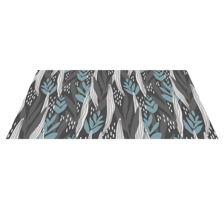 Vinyl Teppich Natur blättermuster in aqua - TenStickers