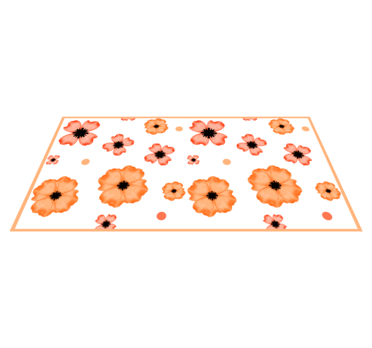 Vinyl Teppich Blumen gemusterter hintergrund - TenStickers