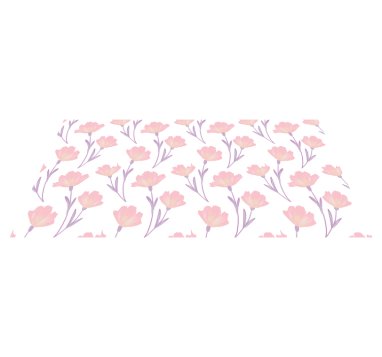 Vinyl teppich blumen mit sanften blumenmustern - TenStickers