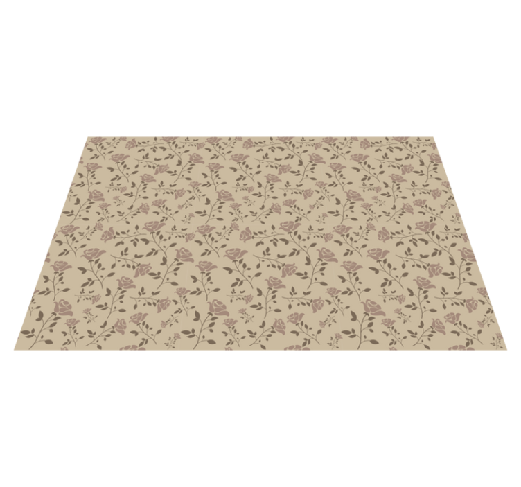 Vinyl Teppich Blumen dezentes blumenmotiv - TenStickers