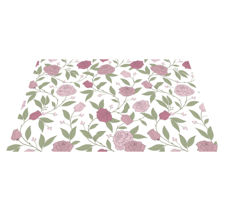 Vinyl Teppich Blumen elegantes gartenmuster - TenStickers