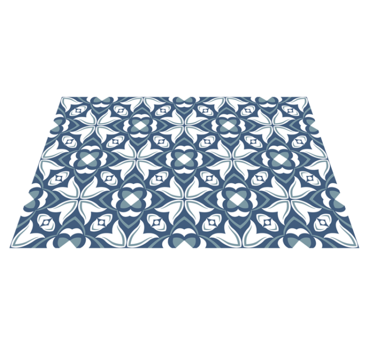 Vinyl Teppich Fliesenoptik anmutige botanische elemente - TenStickers