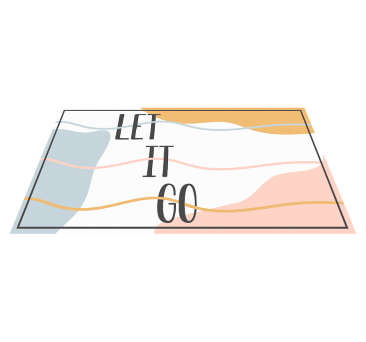 Vinyl Teppich Spruch lassen sie es gehen - TenStickers