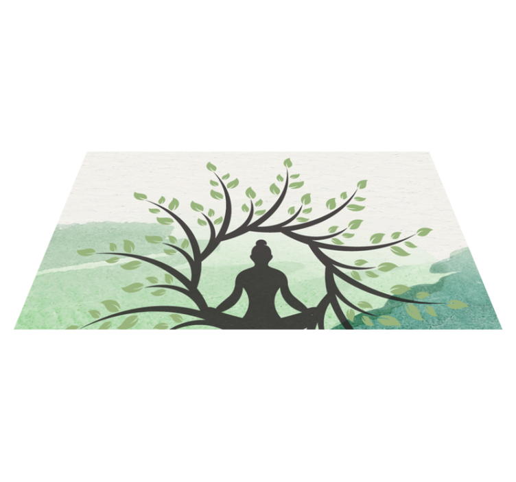 Vinyl Teppich Natur meditationsbaum-design - TenStickers