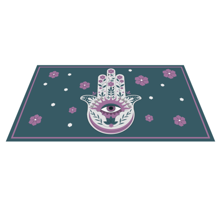 Vinyl Teppich Mandala hamsa-handstil - TenStickers