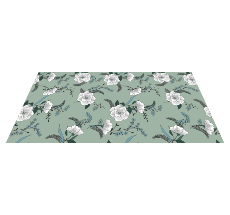 Vinyl Teppich Blumen botanisches konzept - TenStickers