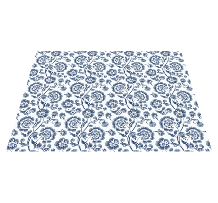 Vinyl Teppich Blumen florale Eleganz Muster - TenStickers