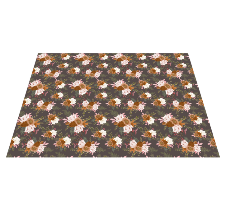 Vinyl Teppich Blumen blumenmuster eleganz - TenStickers