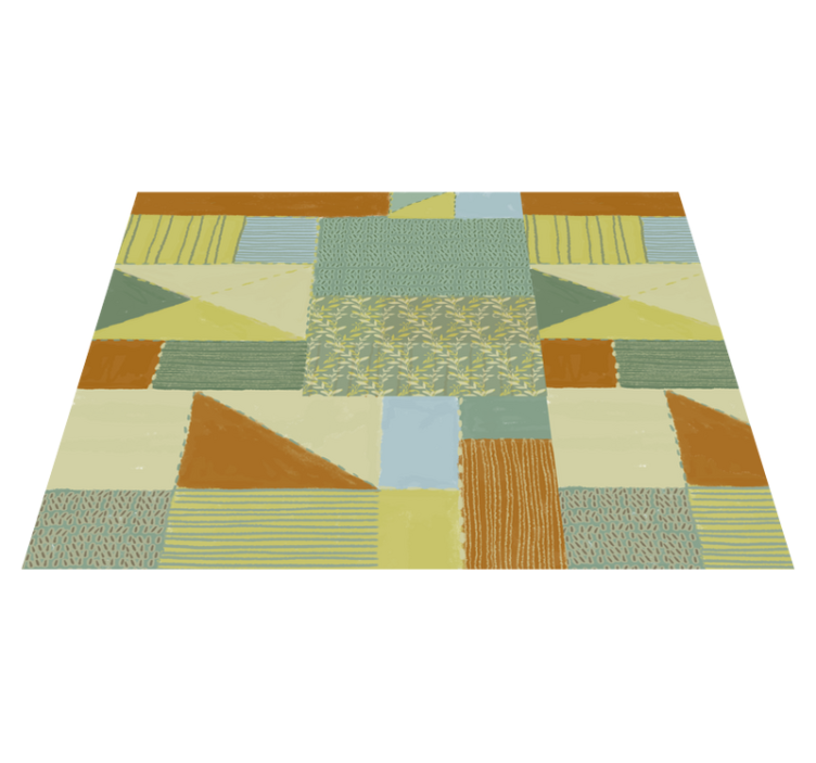Vinyl Teppich geometrisch Patchwork - TenStickers