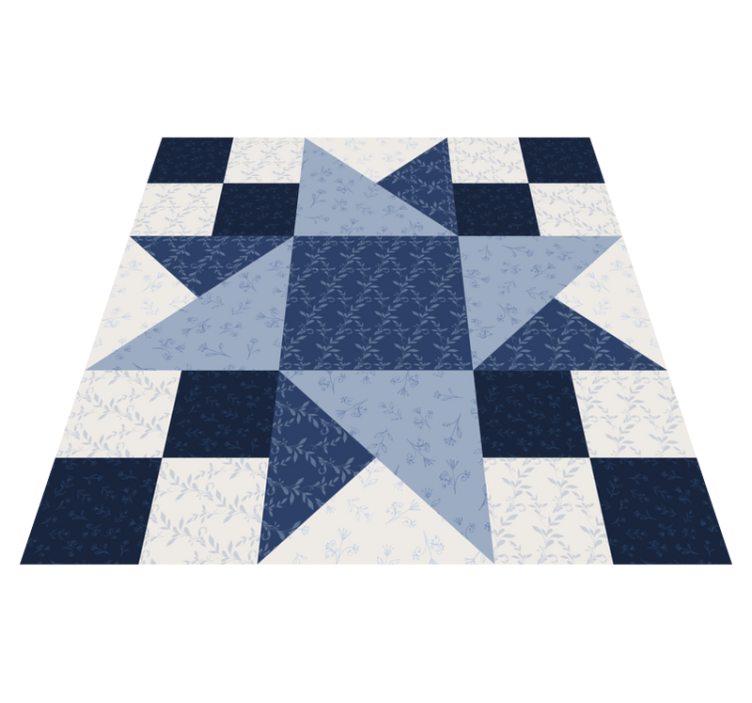 Vinyl Teppich geometrisch Patchwork-Sternenmuster - TenStickers