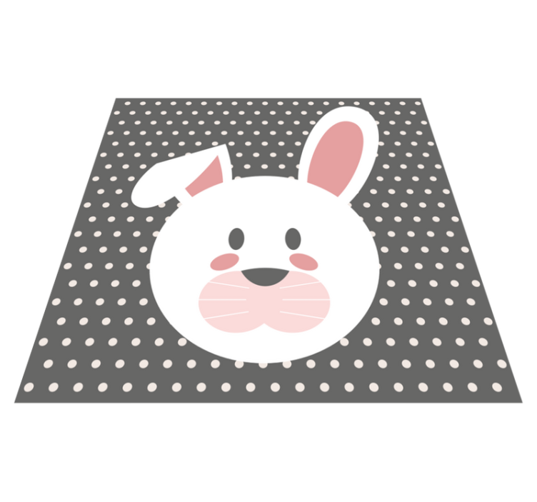 Vinyl Teppich Baby Hasen-Polka-Dot-Overlay - TenStickers