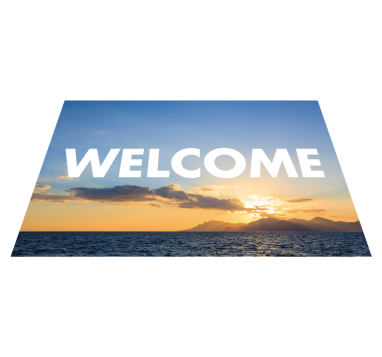 Vinyl Teppich Eingang sonnenuntergang begrüßen eingang - TenStickers