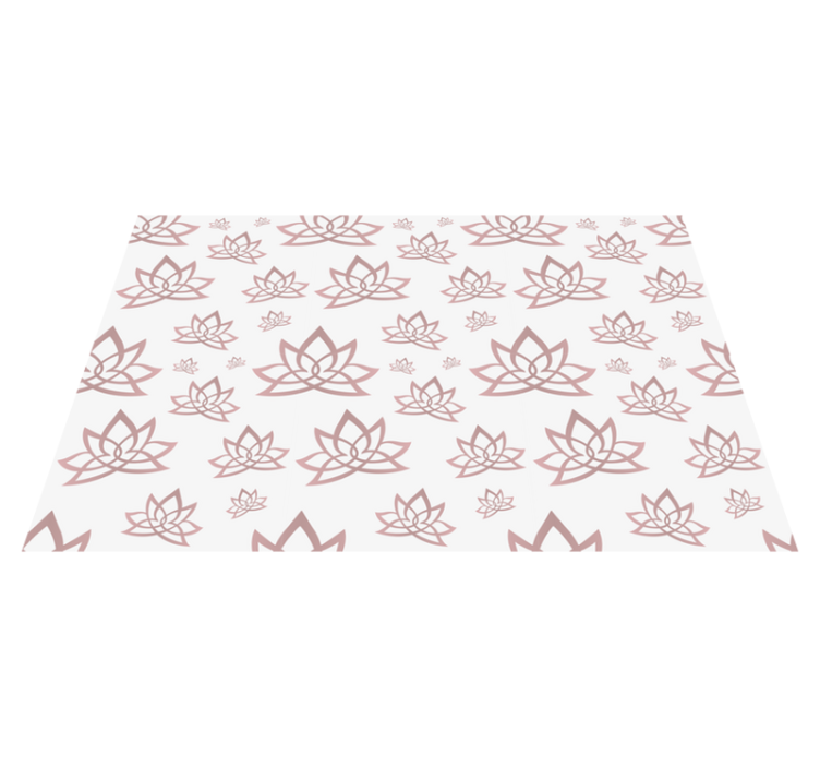 Vinyl Teppich Blumen lotus-symmetriemuster - TenStickers