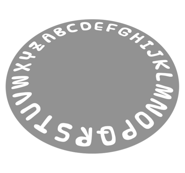 Vinyl Teppich Buchstaben Alphabetkreis - TenStickers