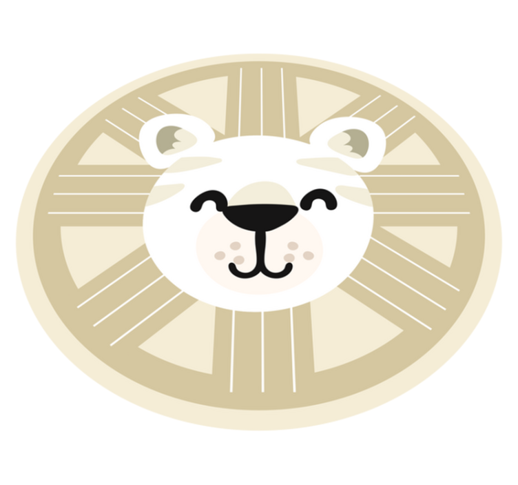 Vinyl Teppich Baby lächelnder Löwe - TenStickers