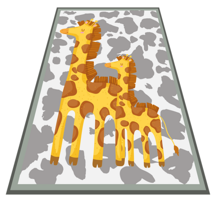 Vinyl Teppich Kinder giraffenfamilienmotiv - TenStickers