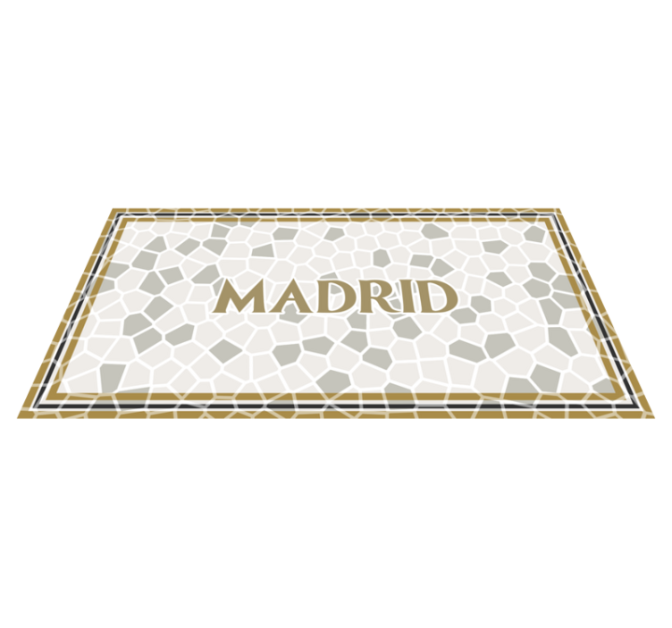 Vinyl Teppich mit Namen madrid geometrisches muster - TenStickers