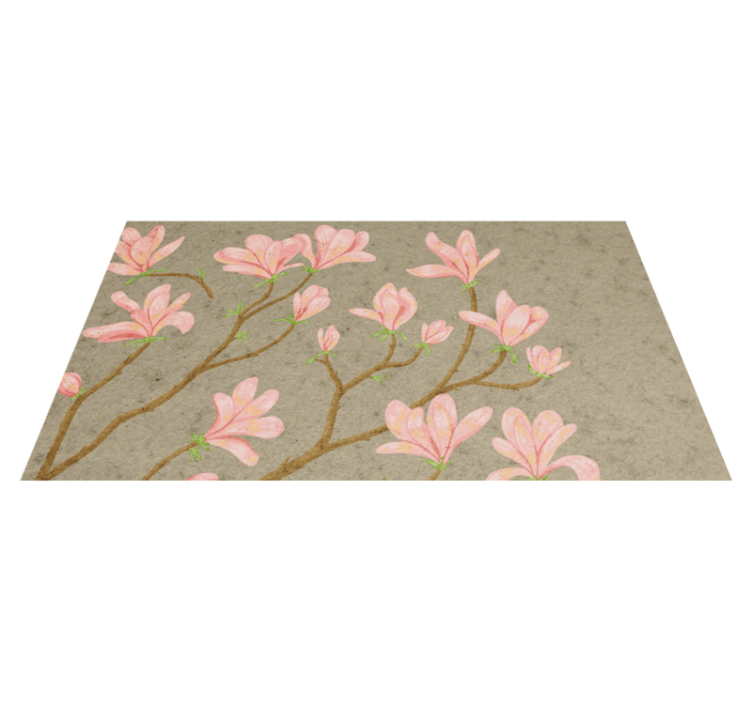 Vinyl Teppich Blumen rosa Kirschblüten - TenStickers