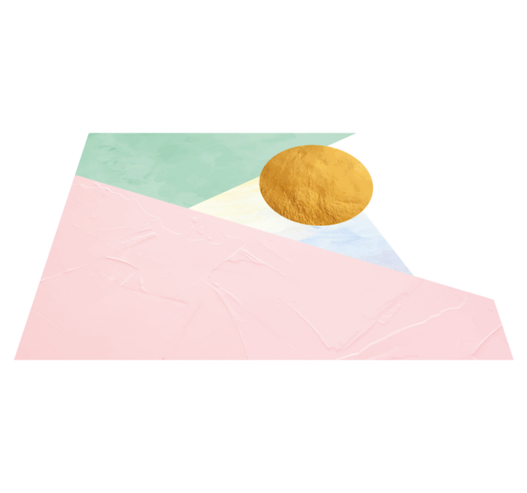 Vinyl Teppich geometrisch pastellfarbene Formen - TenStickers