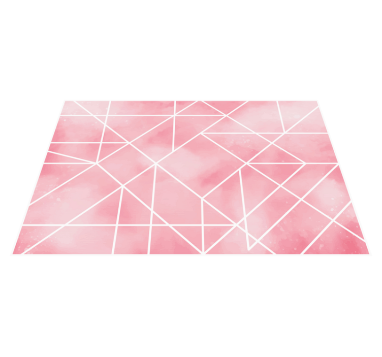 Vinyl Teppich geometrisch rosa Formen - TenStickers