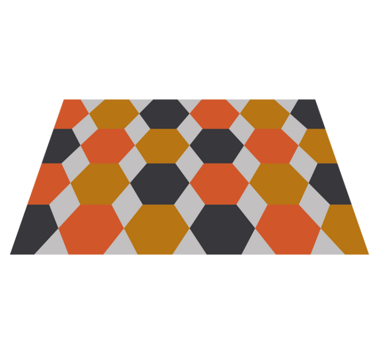 Vinyl Teppich geometrisch sechseckiges muster - TenStickers