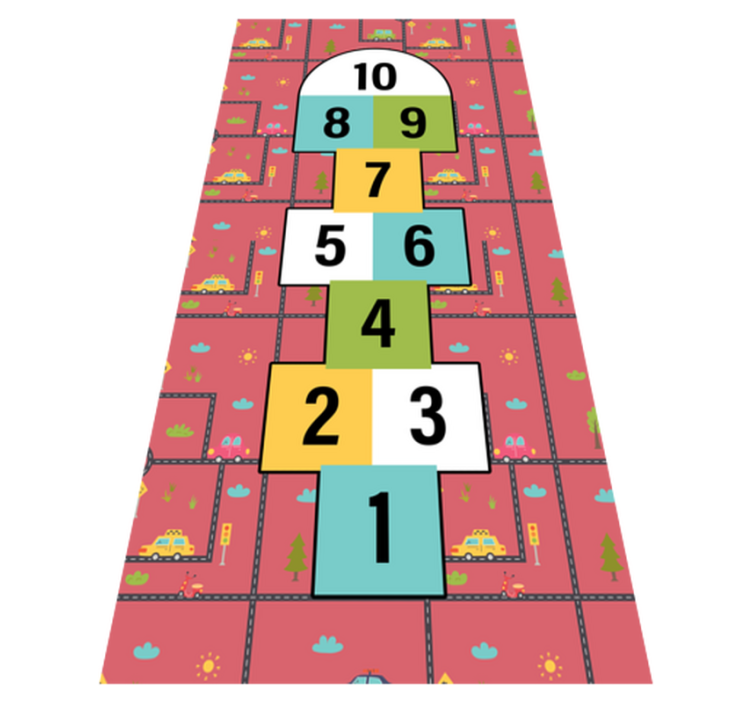 Vinyl Teppich Spiele Himmel und Hölle - TenStickers