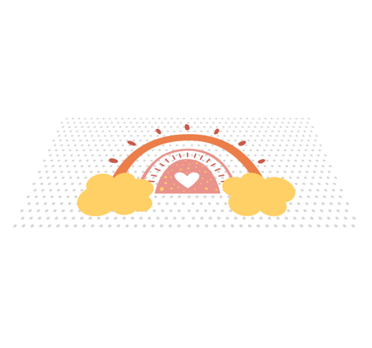 Vinyl Teppich Baby regenbogen-wolkenlandschaft - TenStickers